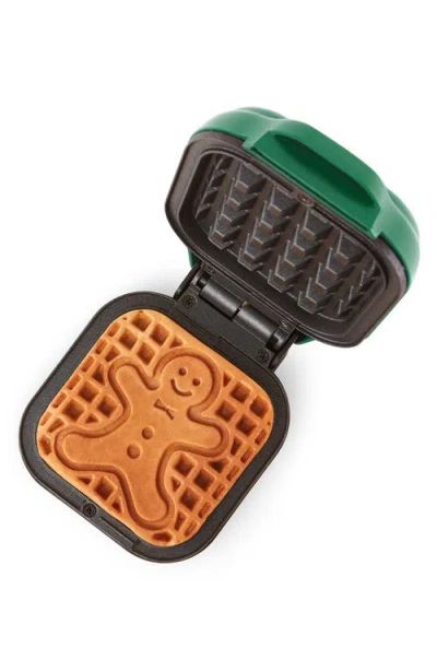 Dash Gingerbread Mini Waffle Maker In Green
