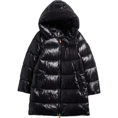 Save The Duck Kids' Millie Water Resistant Puffer Coat In Black