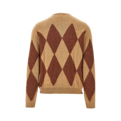 Marsēm Lozenge Argyle Pattern Sweater In Brown
