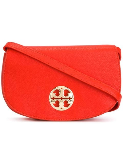 Tory Burch Jamie Convertible Leather Clutch - Red
