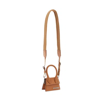 Jacquemus Le Chiquito Mini Leather Shoulder Bag In Brown
