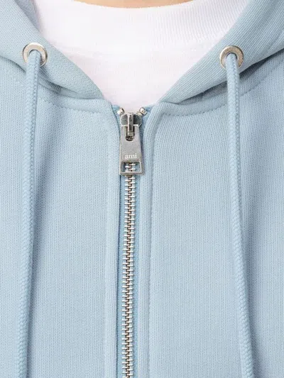 Ami Alexandre Mattiussi Ami Paris Men Ami De Coeur Cotton Hoodie In Blue