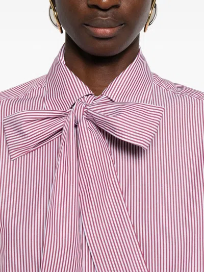 Archivio '67 Striped Tie-detail Shirt In Pink