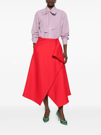 Archivio '67 Striped Tie-detail Shirt In Pink