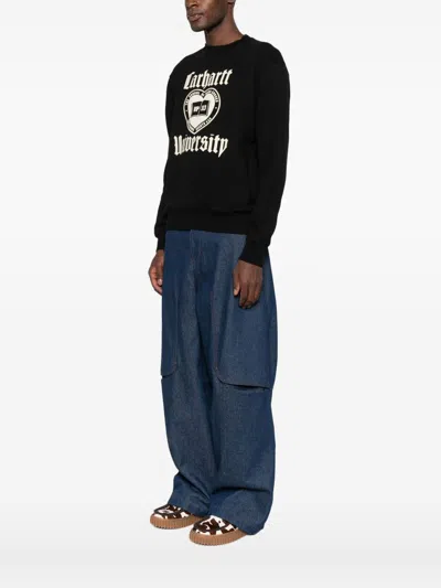 Carhartt Wip Main Logo Crewneck Sweatshirt In Animal Print