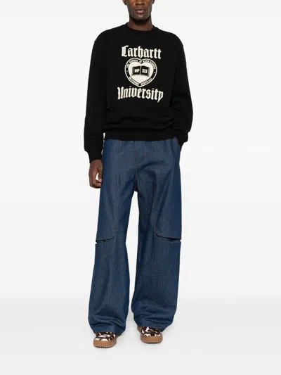 Carhartt Wip Main Logo Crewneck Sweatshirt In Animal Print