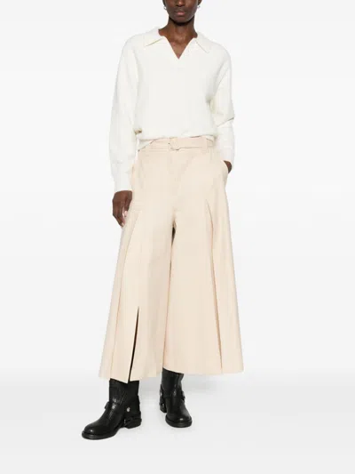 Dunst Wool Blend Polo Sweater In White