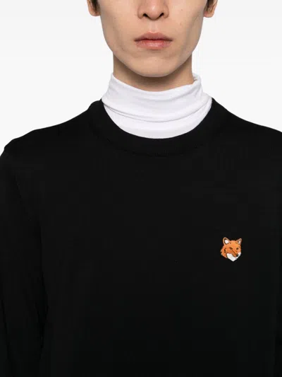 Maison Kitsuné Maison Kitsune Fox Head Regular Sweatshirt In Black