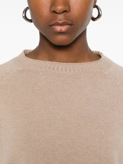Base Wool Crewneck Sweater In Neutral