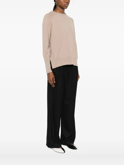 Base Wool Crewneck Sweater In Neutral