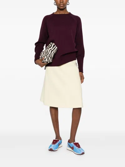 Base Wool Crewneck Sweater In Purple