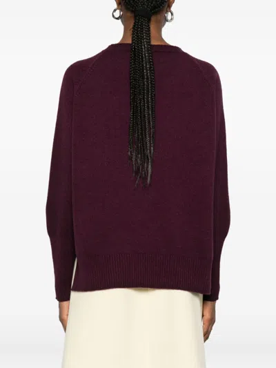 Base Wool Crewneck Sweater In Purple