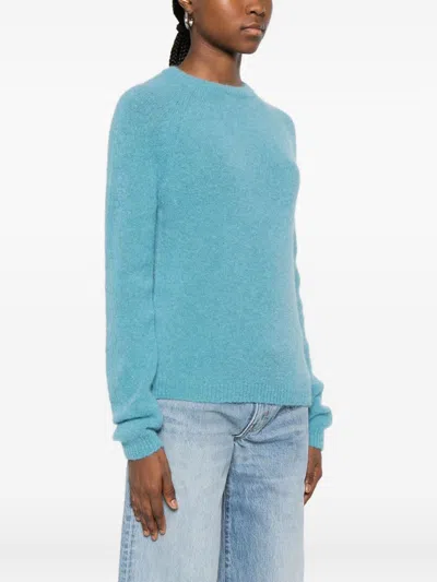 Base Wool Crewneck Sweater In Blue