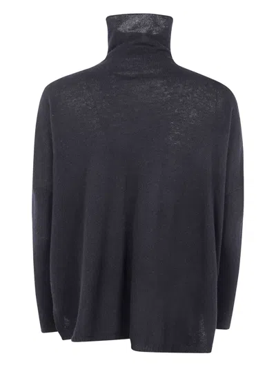 Base Wool Turtle-neck Sweater In Black