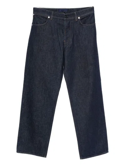 Stone Island Regular-straight-fit Five-pocket Jeans With Rinsed Finish In Blue