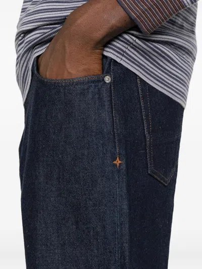 Stone Island Regular-straight-fit Five-pocket Jeans With Rinsed Finish In Blue