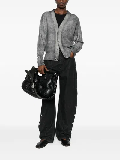 Avant Toi Wool And Cashmere V-necked Cardigan In Gray