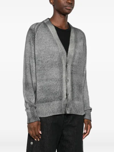 Avant Toi Wool And Cashmere V-necked Cardigan In Gray