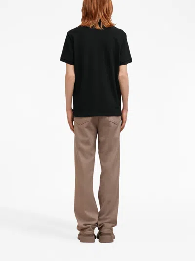 Ami Alexandre Mattiussi Ami Paris Ami De Coeur Cotton Polo Shirt In Black