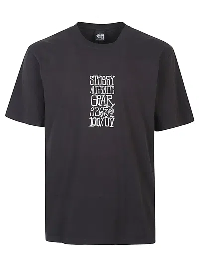 Stussy Authentic Gear Tee Pigment Dyed In Black