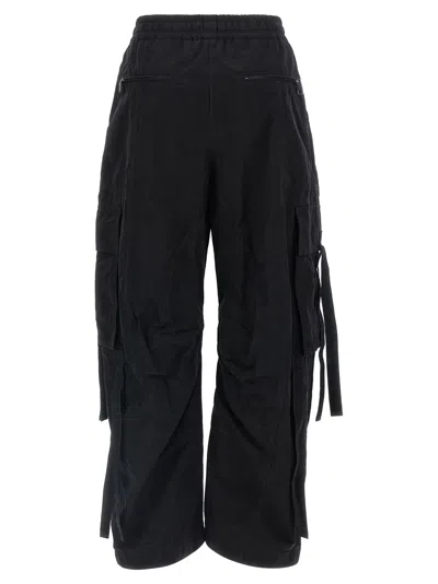 Dolce & Gabbana Cargo Pants In Coated Faille In Black
