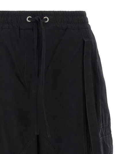 Dolce & Gabbana Cargo Pants In Coated Faille In Black