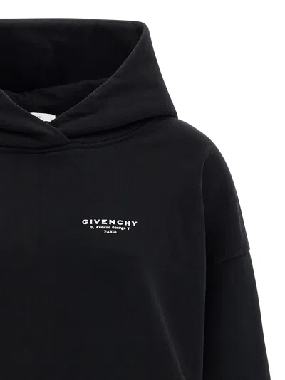 Givenchy Logo Print Hoodie In Black
