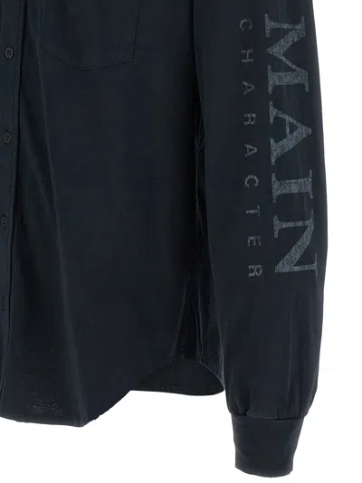 Balenciaga Main Character Artwork Long-sleeved Jersey Polo Shirt Clothing In Black
