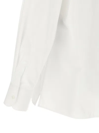 Saint Laurent White Classic Cotton Shirt In Animal Print