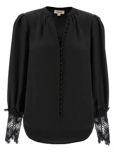 L'agence 'agence 'ava' Shirt In Black