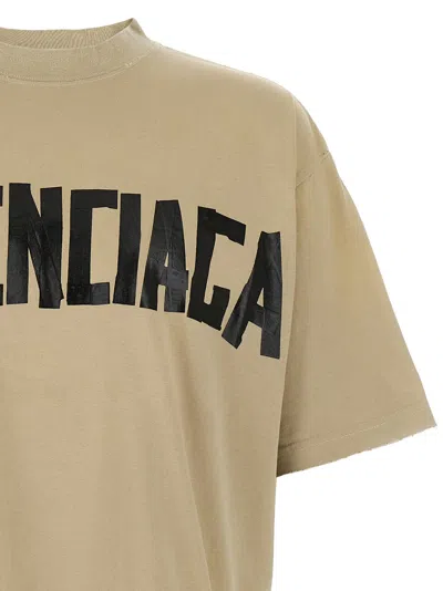 Balenciaga 'tape Type' T Shirt In Gold