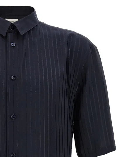 Saint Laurent Striped Shirt In Blue