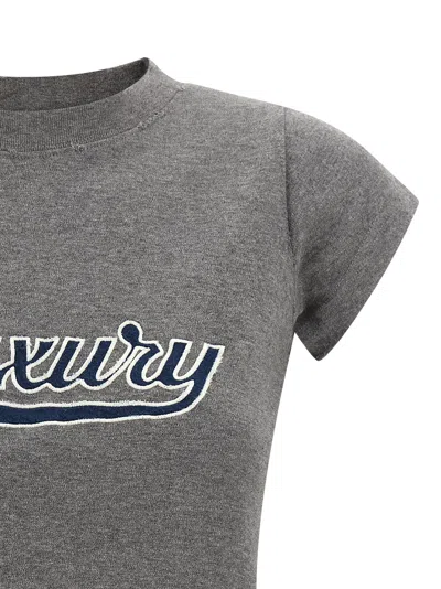 Balenciaga Women Shrunk T-shirt In Gray