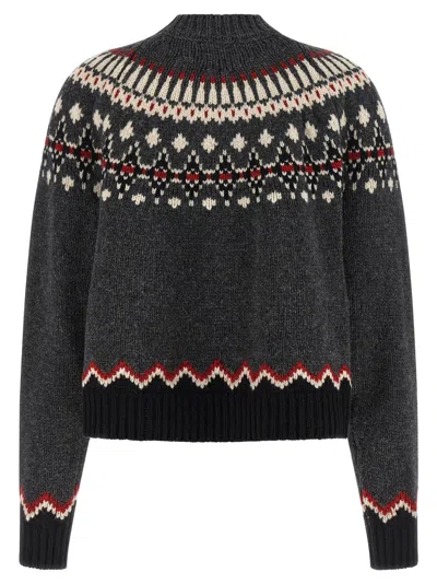 Alanui 'sweet Winter' Sweater In Gray