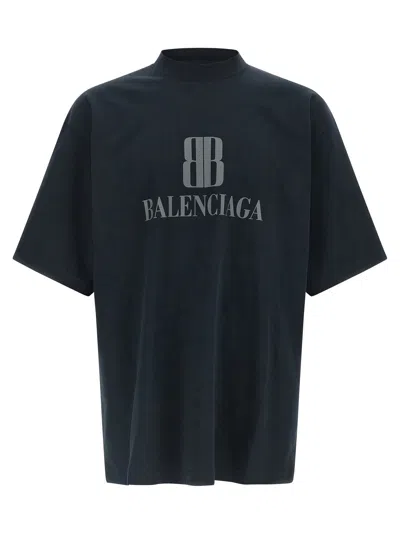 Balenciaga 'nano Bb' T Shirt In Black