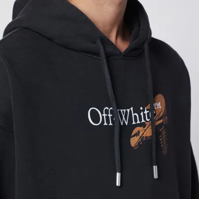 Off-white Off White™ 水洗黑色丘比特箭头滑板徽标连帽衫 In Black