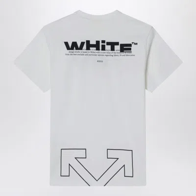 Off-white Off White™ The Type 徽标 T 恤 白色/黑色 In White