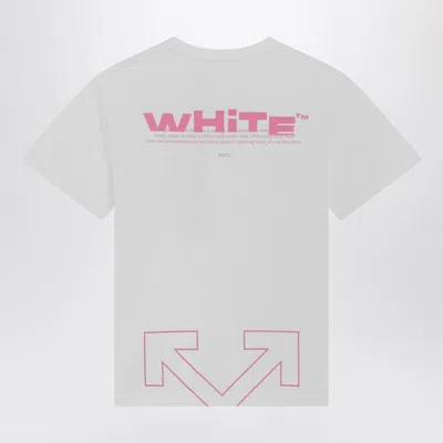 Off-white Off White™ 白色/粉色 The Type 徽标 T 恤 In White
