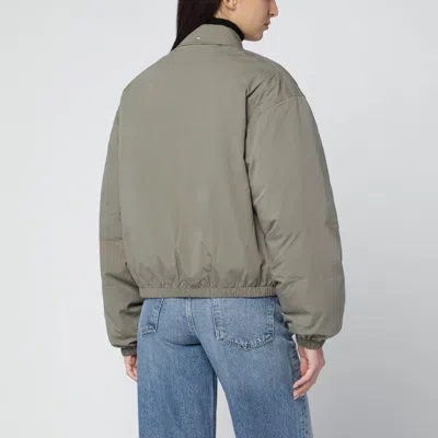 Our Legacy Sage Green Bomber Jacket With Zip In Gray