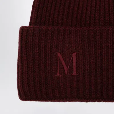 Max Mara Cashmere Beanie In Raspberry In Brown