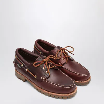 Sebago Round Toe Brogues With Eyelet And Stitching In Brown