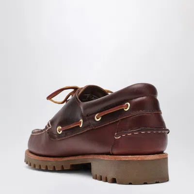 Sebago Round Toe Brogues With Eyelet And Stitching In Brown