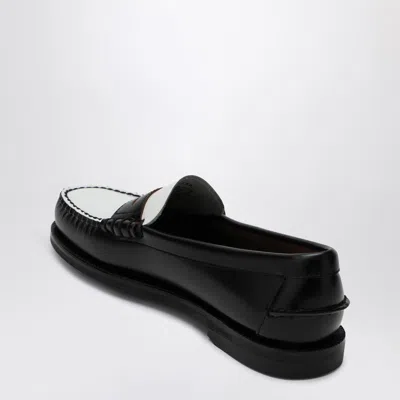 Sebago Two Tone Leather Classic Dan Loafers In Black