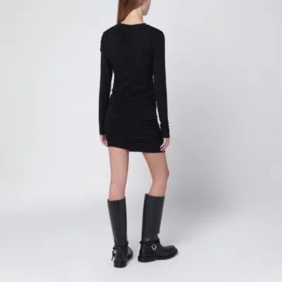 Isabel Marant Étoile Isabel Marant Etoile Denise Short Draped Jersey Dress In Black