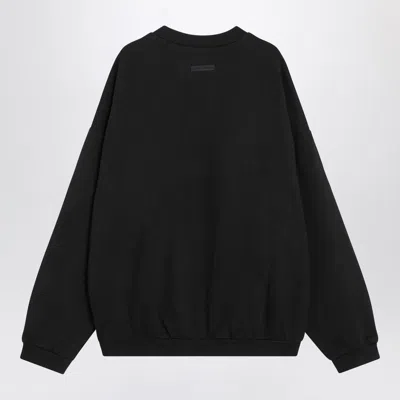 Essentials 恐惧上帝必需品黑色 90's 圆领运动衫 In Black