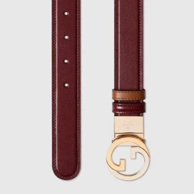 Gucci Reversible  Blondie Belt In Brown
