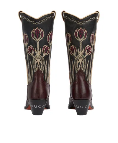Gucci Cowboy Boots Pointed In Black