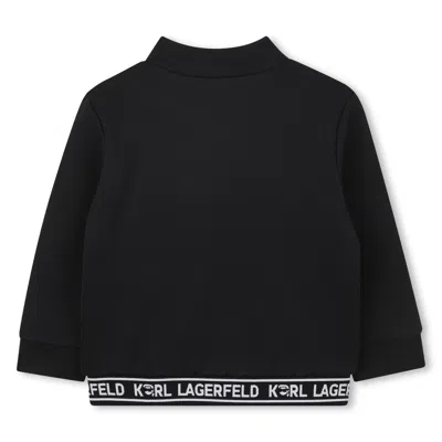 Karl Lagerfeld Zip-up Bomber Jacket Set In Black