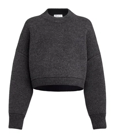 Alaïa Crew Neck Sweater In Black