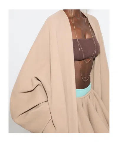 Alaïa Cashmere-blend Long Coat In Brown